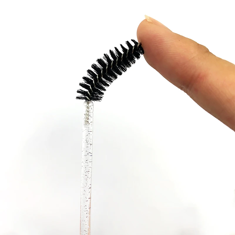 50pcs Disposable Eyelash Brushes Comb Crystal Eyebrow Brush Mascara Wand Makeup Applicator Eye Lashes Eyelash Extension Tool