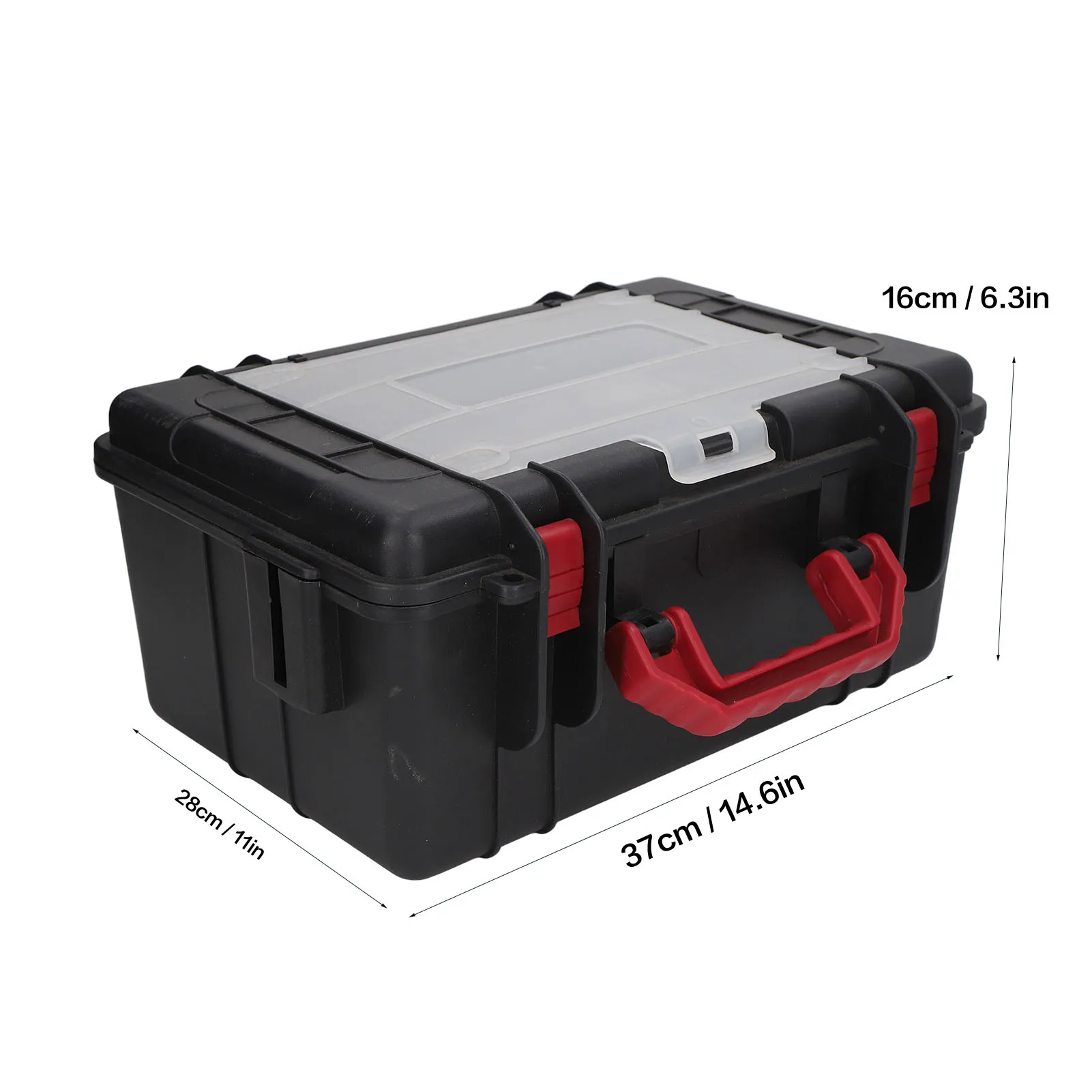 صندوق أدوات الأجهزة متعدد الوظائف باللون الأسود صندوق تخزين بلاستيكي محمول لتنظيم الأجزاء صندوق أدوات الأجهزة صندوق أدوات بلاستيكي