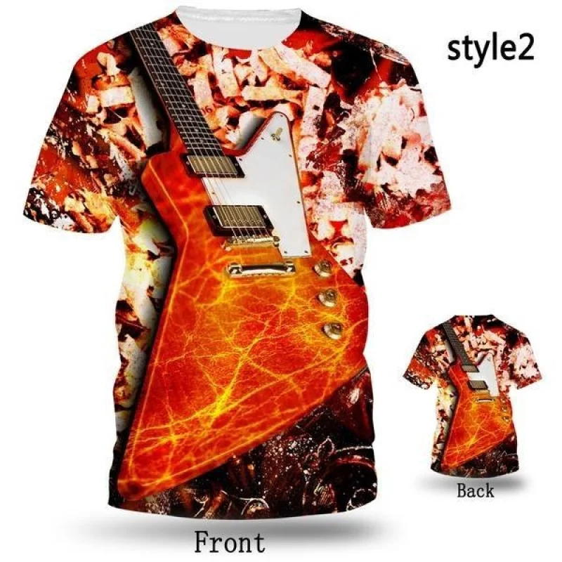 

Funny Bass Guitar T Shirt Men/Women 3D Print Casual Short Sleeves T Shirt Tops