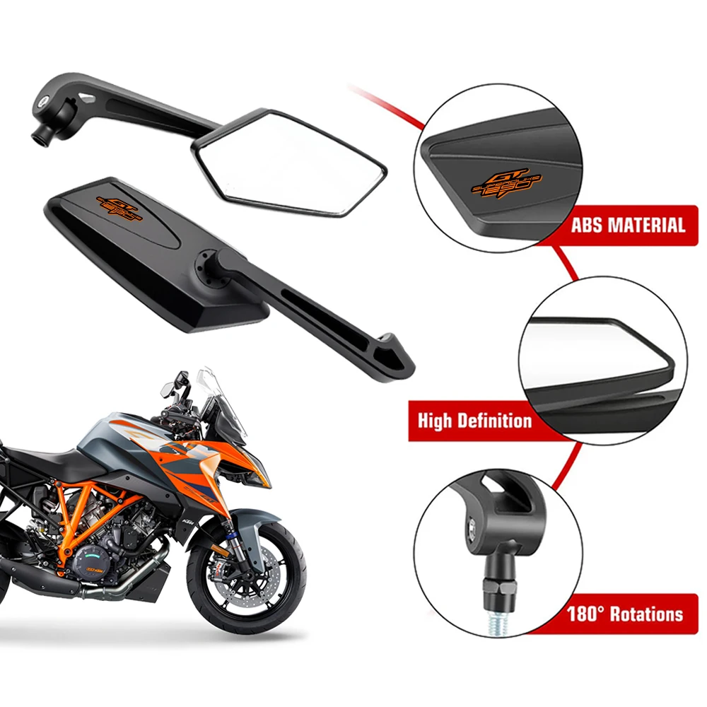 1 Pair Modifyed 360° Foldable Motorcycle Side Rearview Mirrors For 1290 SuperDuke GT 1290 Super Duke GT 1290SuperDuke Duke125