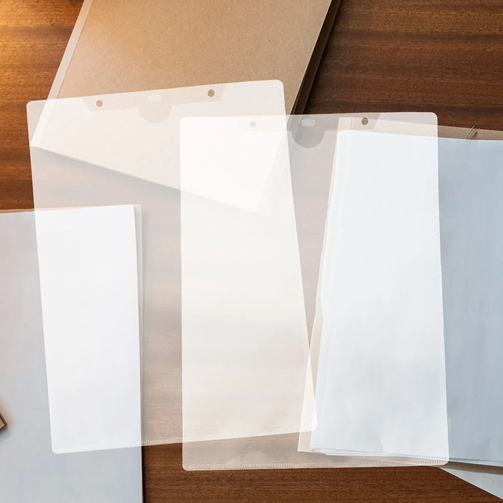 

24Pcs Transparent Paper Storage Holder Plastic File Folder Office Use Document Bag Organizer Plastic File Folder