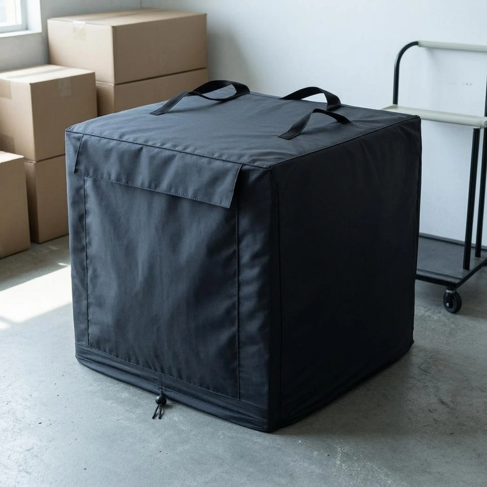 Square Pizza Oven Cover Carry Handles Oxford Cloth Pizza Oven Cover Patio Equipment Protector Top Flap Opening Smooth Finish
