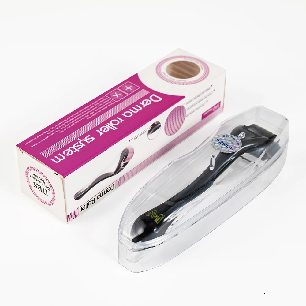 540 Titanio Derma Roller Micro Ago Barba Roller Aghi da 0,25 mm per la cura della pelle Trattamento contro la perdita dei capelli dermaroller