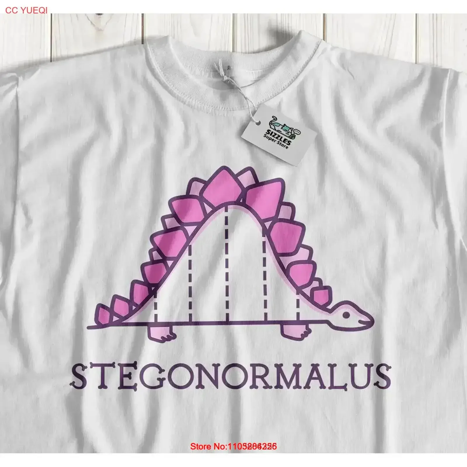 Stegonormalus Funny Gauss Distribution T Shirt Normal s vintage Washed streetwear Stretched designer clothes Comfortable Soft