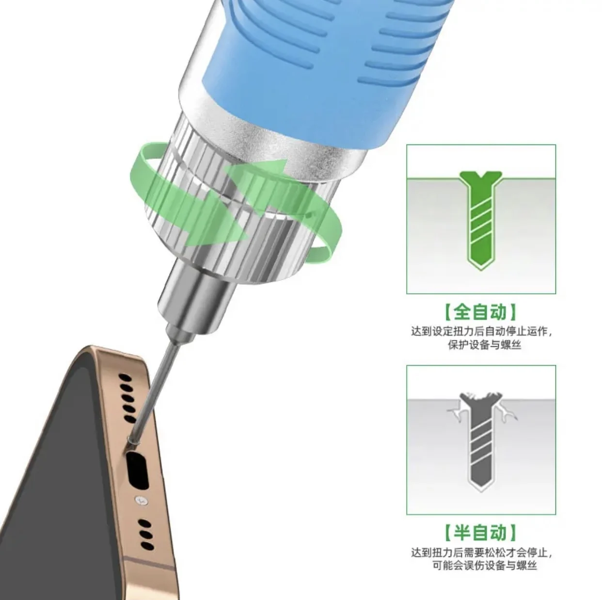 RELIFE electric screwdriver set with multiple adjustable torque levels, precise repairs, intelligent torque control