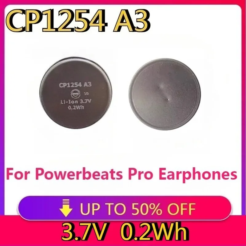 

New High quality 2Pcs/Lot New CP1254-A3 1254 Battery For Beats by Dr. Dre Powerbeats Pro Earphones and Galaxy Buds Live Headsets