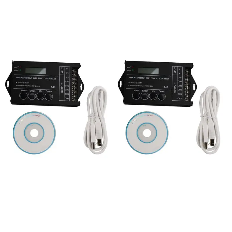 lice-2x-tc420-time-programmable-rgb-led-controller-dc12v-24v-5-channel-led-timing-dimmer
