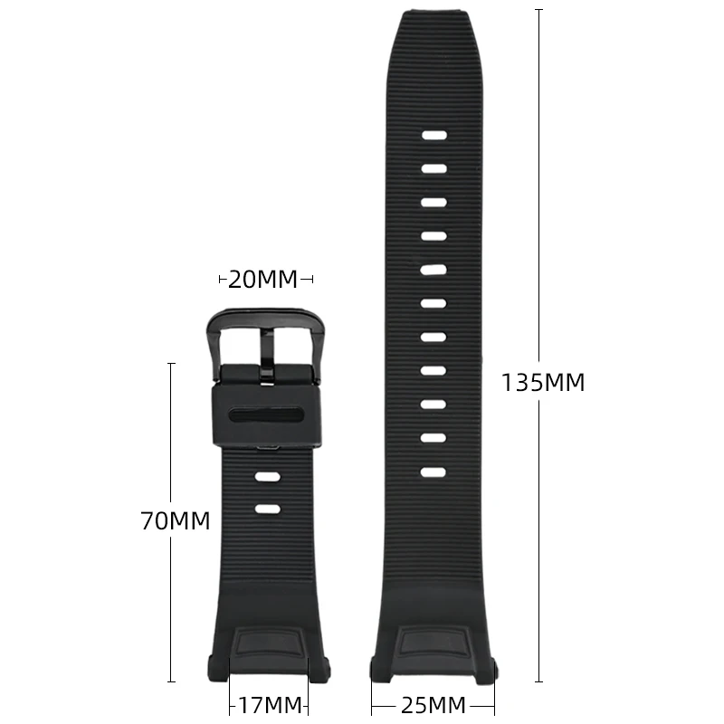 Soft Resin Watch Strap Watch Band For CASIO PRW-1500 PAW-1500 PRG-130 Waterproof and sweat proof TPU Watch Band Men Bracelet