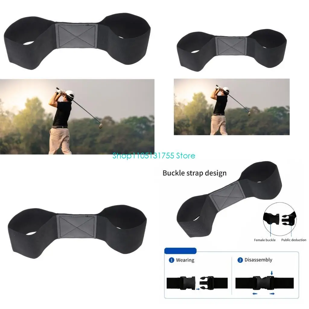K0EF Golf Swing Practice Aid Belt with Adjustable Arm Band for Range