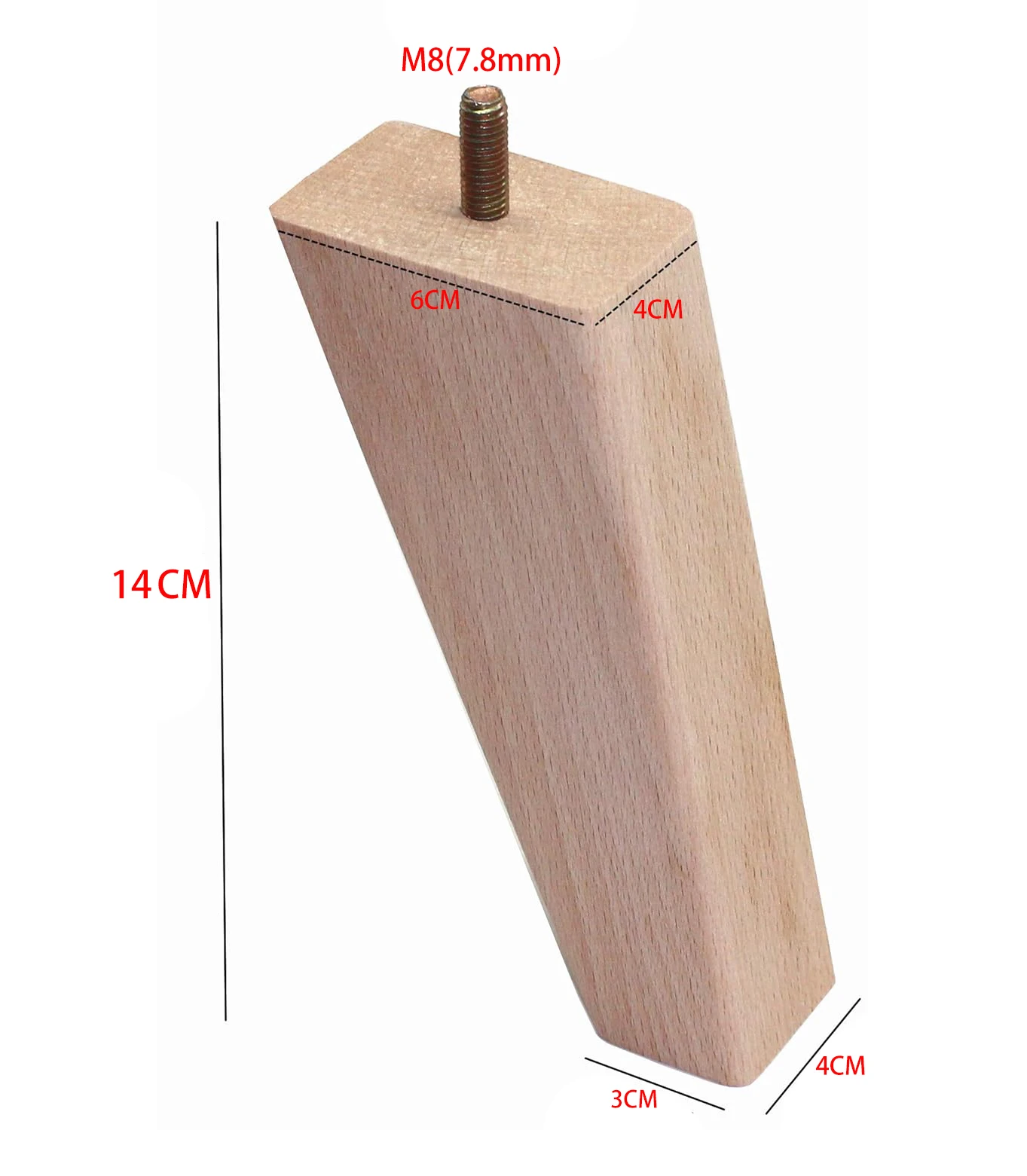 4Pcs Solid Beech Wood Furniture Legs for Sofa Couch Chair Ottoman Loveseat Table Cabinet Legs 14CM Furniture Feet Replacement