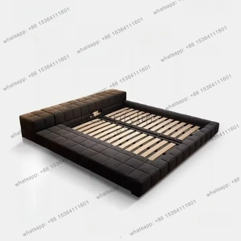 king size minimalist bed 2 people 180x200cm Modern wooden luxury design bedroom beds comfortable