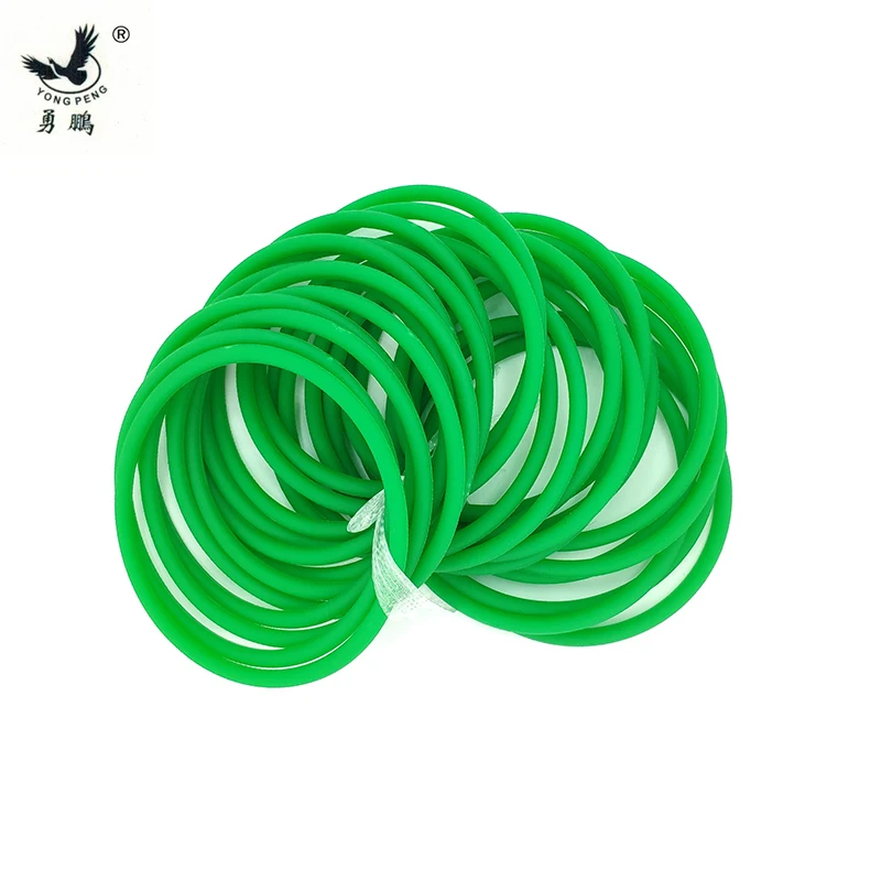 Green Round PU Belt Diameter 4mm Length 150-500mm Polyurethane Conveyor Synchronous Belts Strip Driving Motion Cord