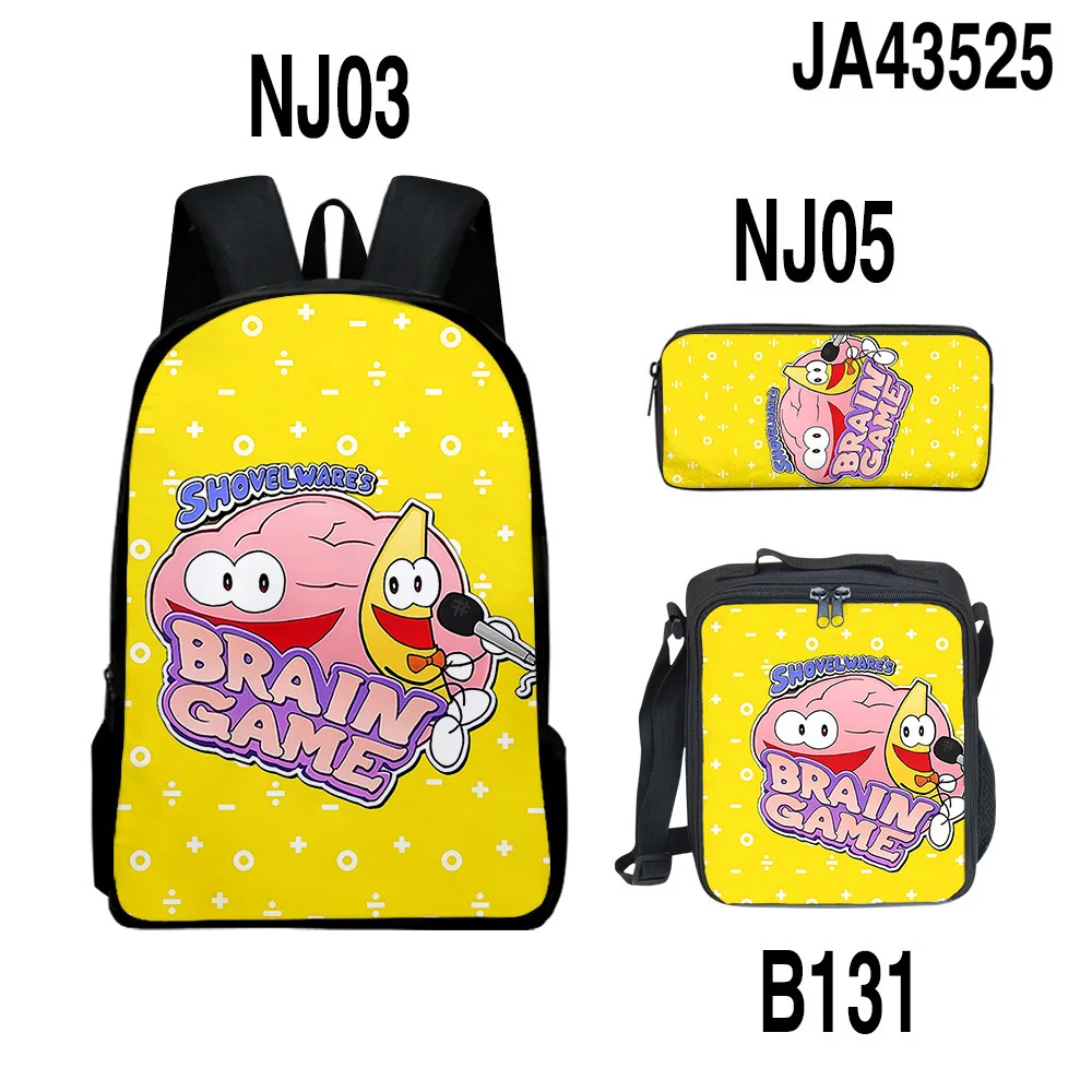 

Harajuku Youthful shovelware Brain Game 3D Print 3pcs/Set Student Travel bags Laptop Daypack Backpack Lunch Bag Pencil Case