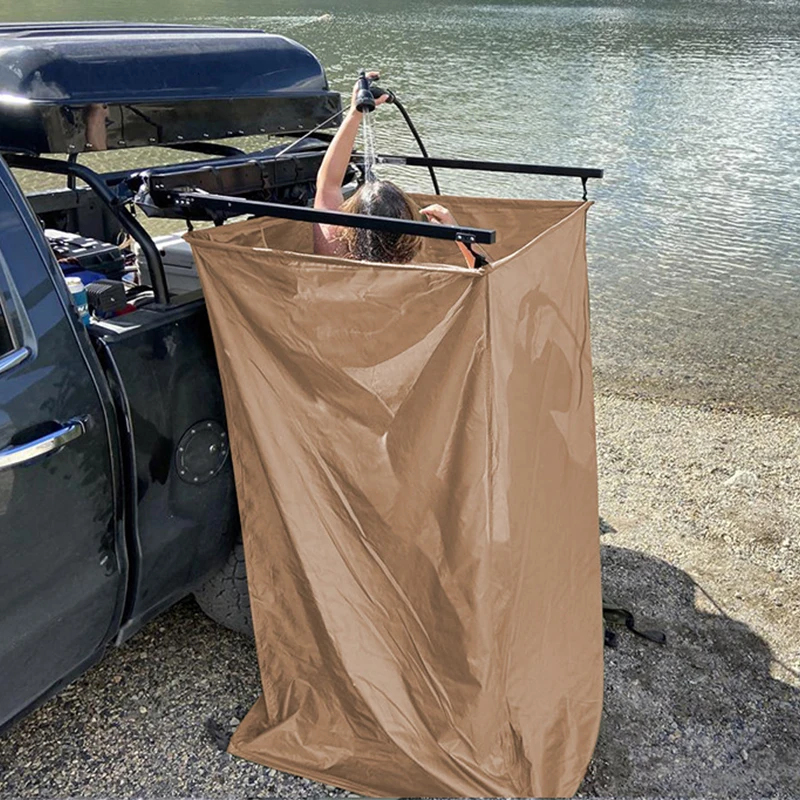 

Portable Waterproof Camping Folding Removable Car Side Shower Tent Set For Outdoor Adventures