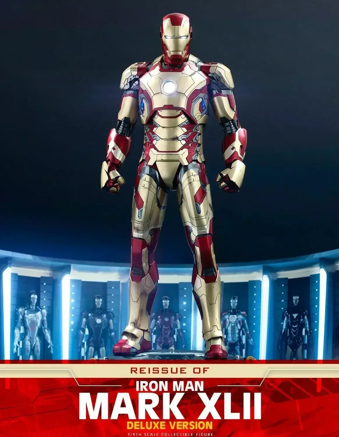 1/4 Iron Man Mk42 Deluxe Edition Qs008 Marvel Anime Actiefiguren Originele Team Pak Avengers Eindspel Model Speelgoedgeschenken