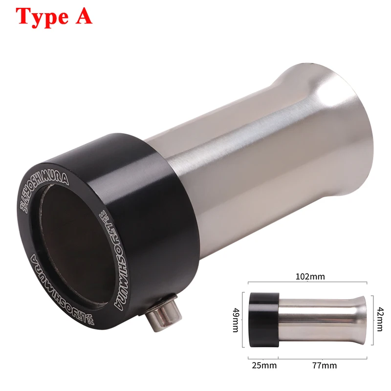 Съемный глушитель для выхлопных газов, 49 мм, 51 мм, для мотоциклов от Yoshimura R11, R55, R77, модифицированная система выхлопных газов, глушитель