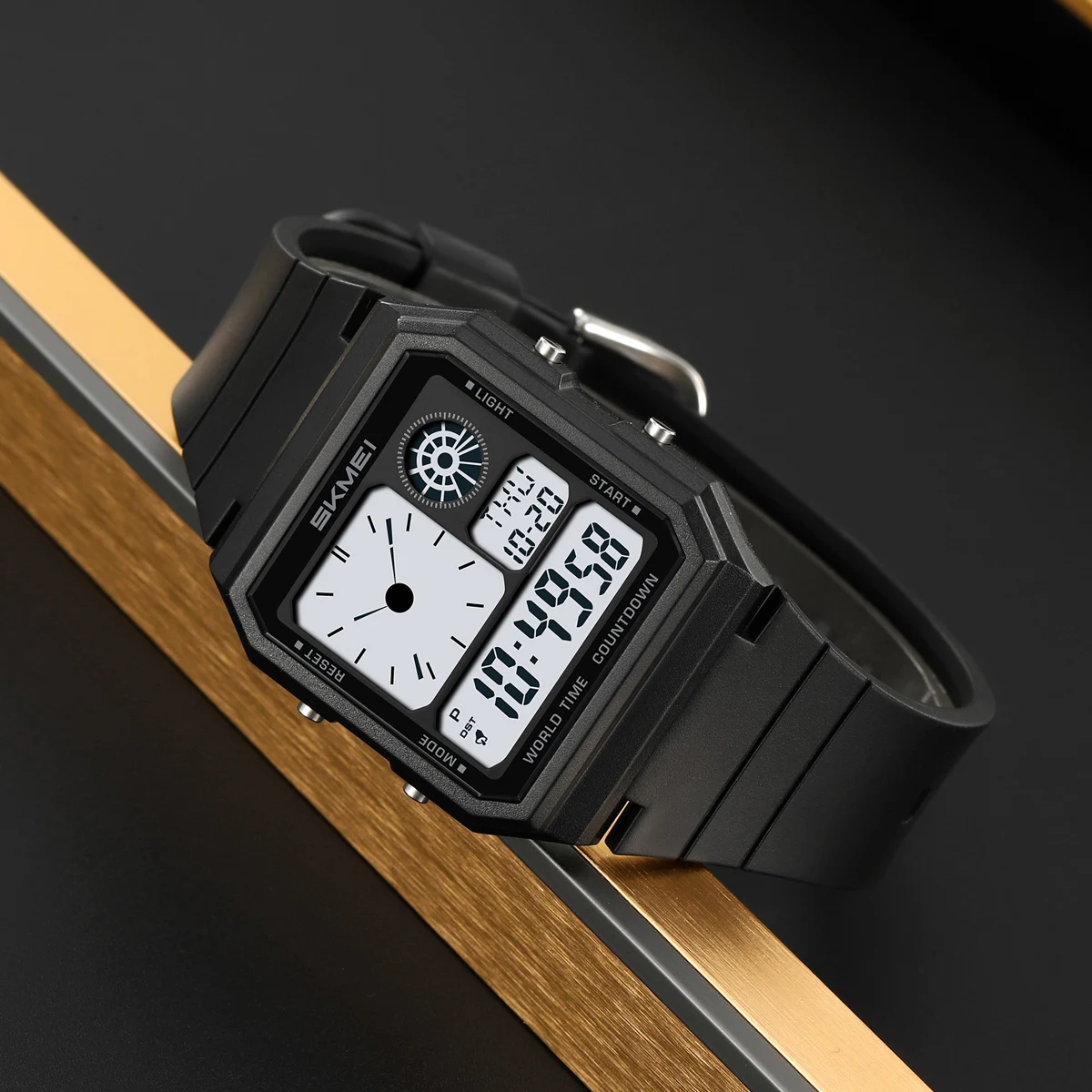 

Водонепроницаемые спортивные наручные часы из нержавеющей стали на открытом воздухе, цифровые электронные часы мирового времени для мужчин и женщин, Reloj Hombre