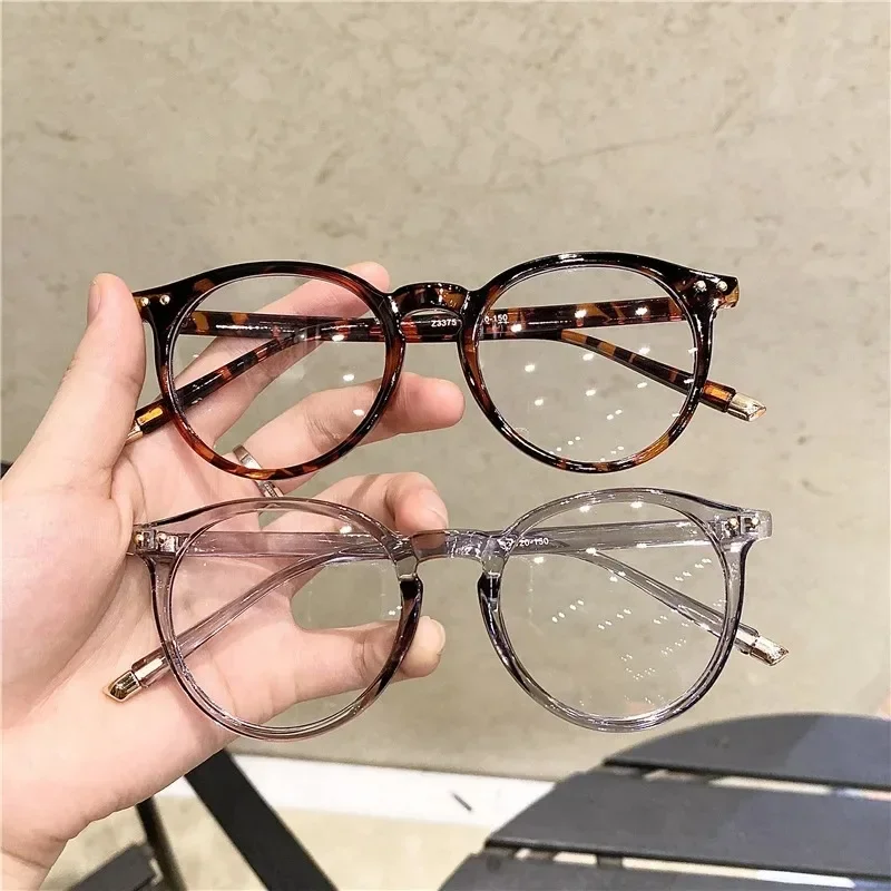 Vintage Round Optical Glasses Women Men Anti Blue Light Eyeglasses Frame Prescription Transparent Lens Spectacle Frame Unisex