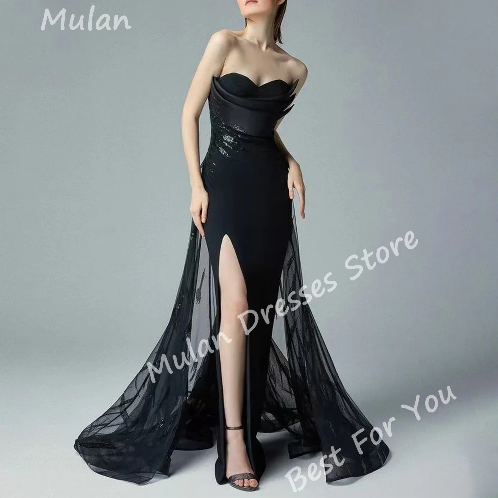 

Elegant Long Evening Dresses for Women Sweetheart Floor-Length Mermaid Side Slit Special Events Prom Party Wedding Dress 2024