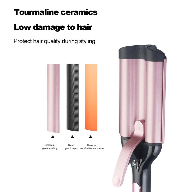 Fast Heating Hair Waver Tools for All Types of Hair, Ceramic Crimpers, Wavers, Curler Wand, Hair Crimper Curling Iron - view 5