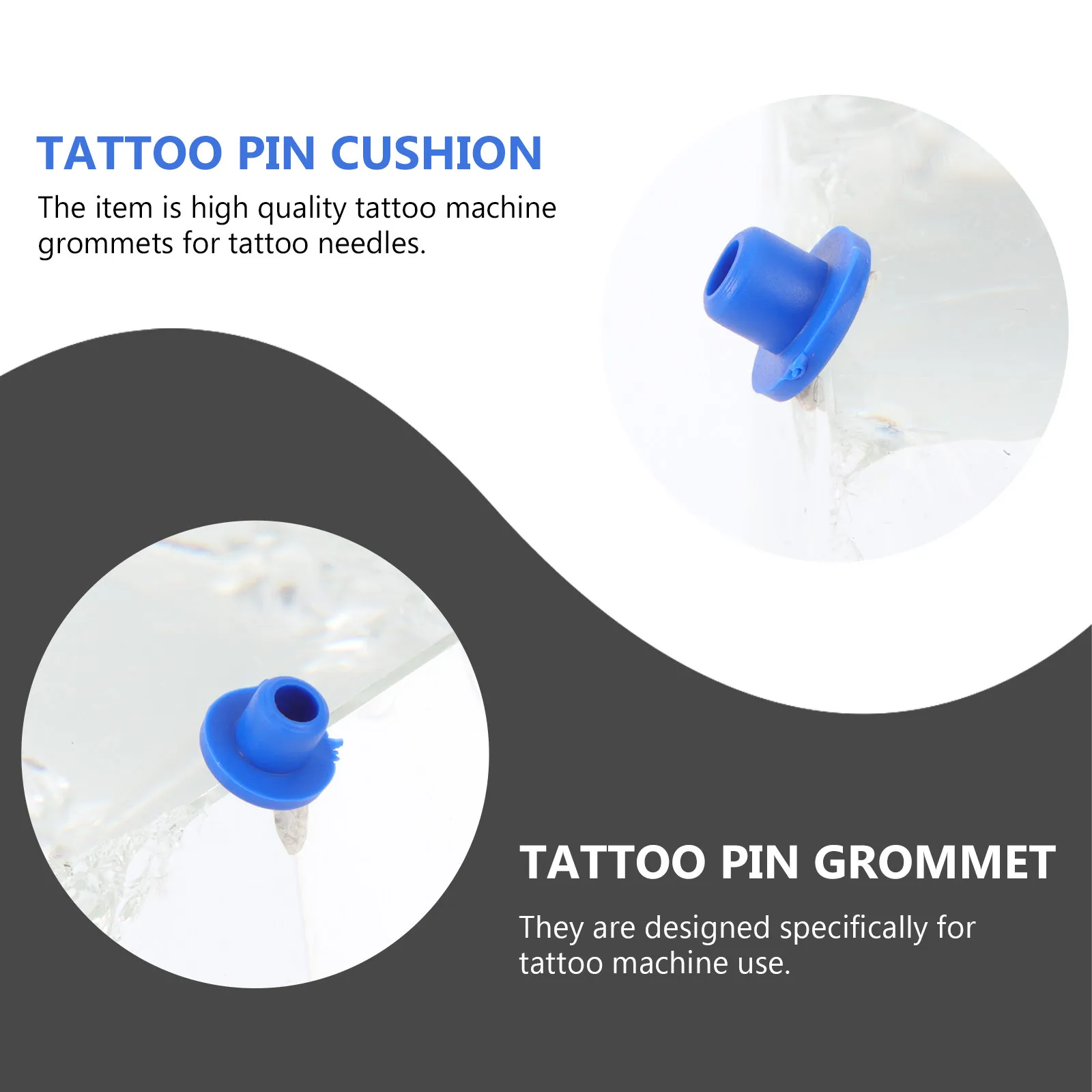 

100Pcs Heavy-Duty Tattoo Machine Needle Grommets Silicone Pin Grommet T-Shaped Needle Cushion Armature