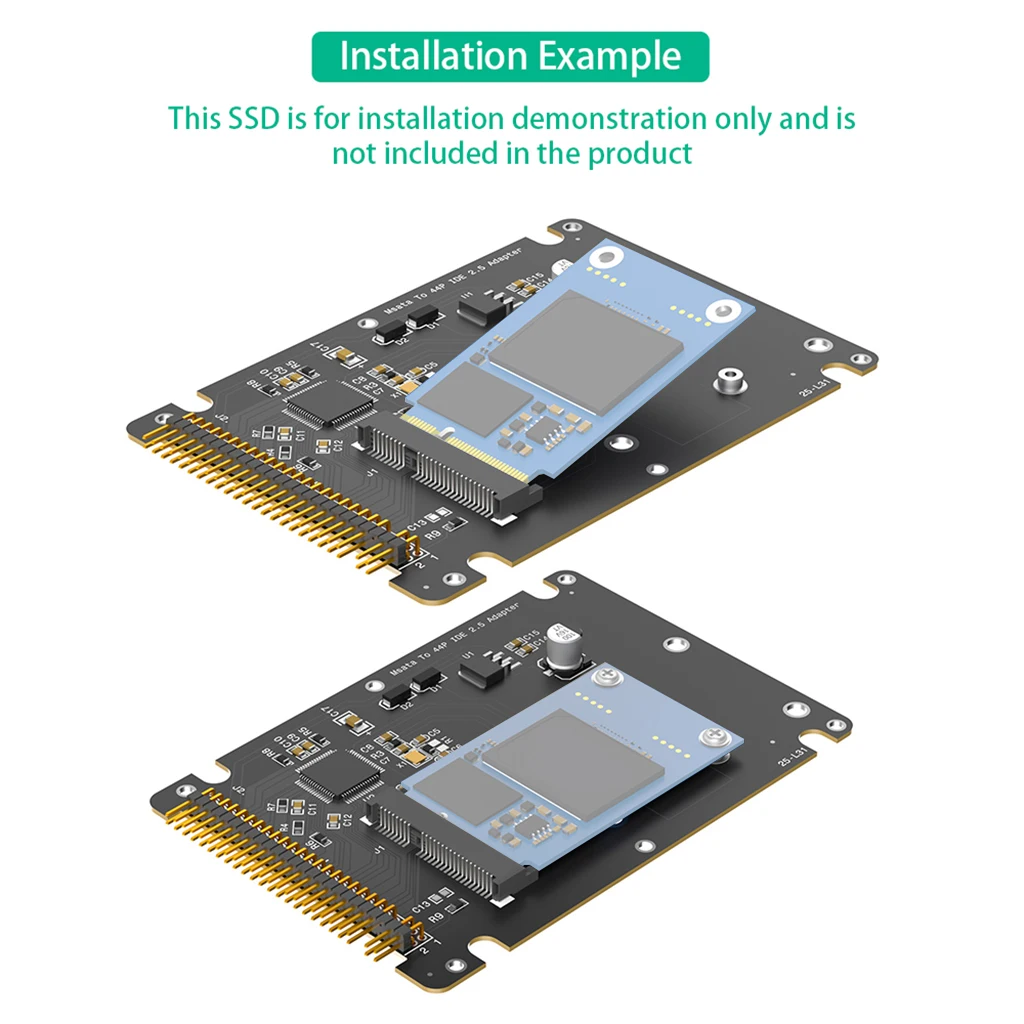 mSATA auf 2,5" 44-Pin-IDE-Adapter für Laptop-PC-Modifikationen, industrielle Steuerungen, POS-Geräte und Wartung, unterstützt Windows XP und Win7. – Detail 6