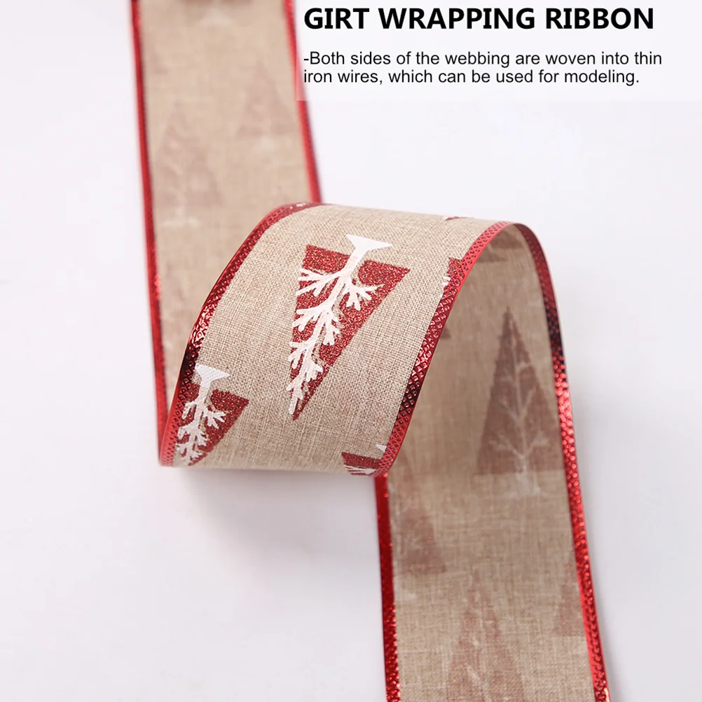 

1Pcs Pine Style Christmas-Themed Handmade Weaving Ribbon for Gift Wrapping Hanging Decoration DIY Handmade Ribbon