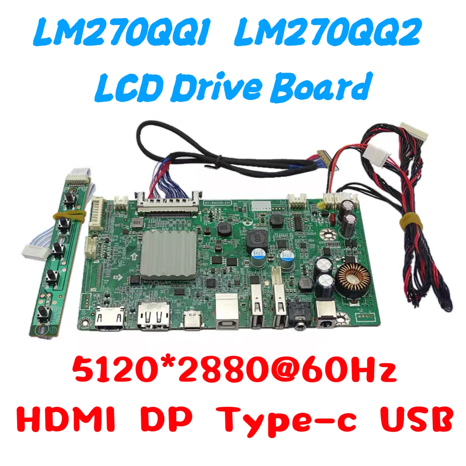 For iMac JRY-W9CUHD-AA1 5K LCD Screen Driver Board LM270QQ1 LM270QQ2 Retinal Control Motherboard 5120*2880 QQHD HDMI DP Type-c