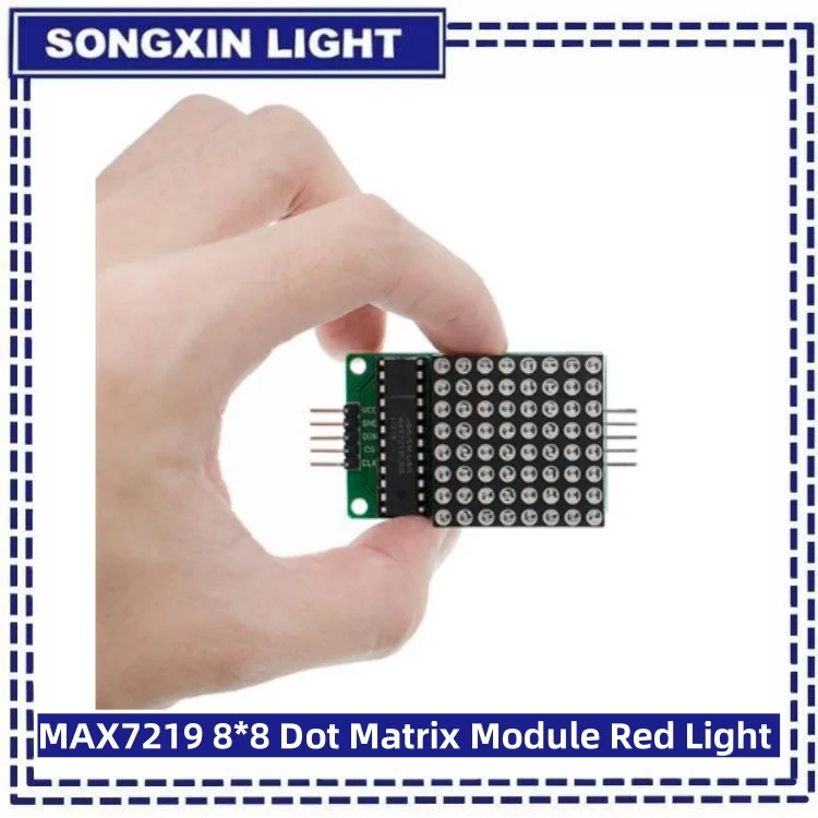 SAMIROB MAX7219 8*8 Dot Matrix Module Red Light Microcontroller Module Display Module MCU LED Display Control Module