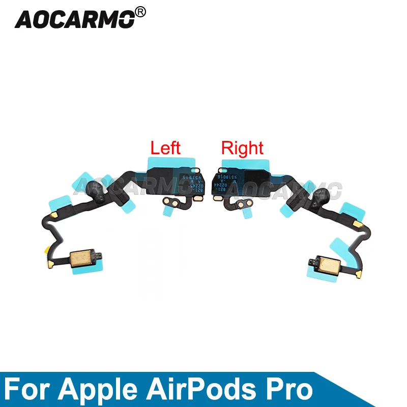 Aocarmo Left And Right Headphone Mic Microphone Flex Cable For Apple AirPods Pro Replacement Parts