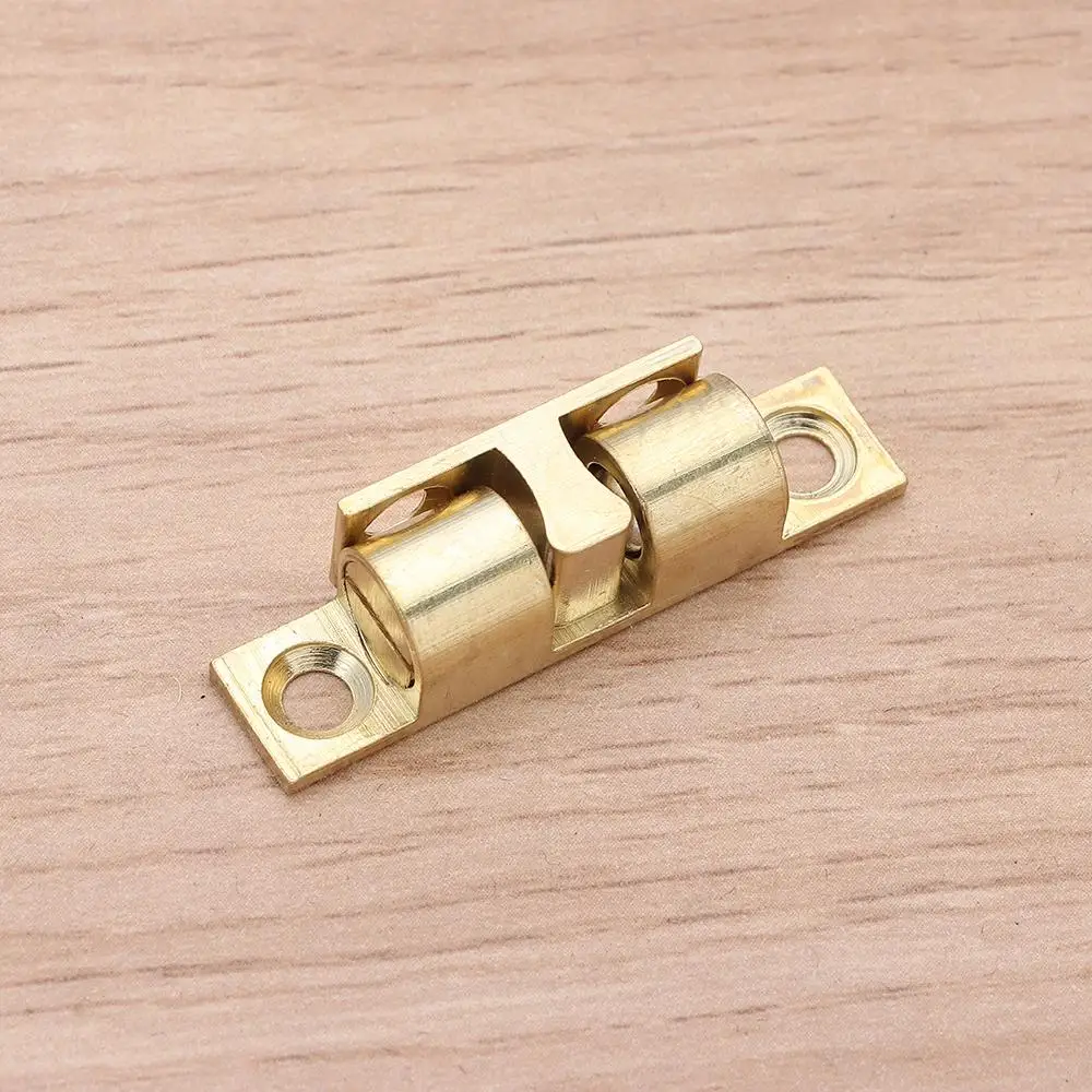 1 قطعة خزانة التوتر مزلاج حبة قفل النحاس النحاس مزدوجة الربيع الصلب الكرة الباب الوفير المثبط العازلة الأجهزة تركيبات الباب الصيد