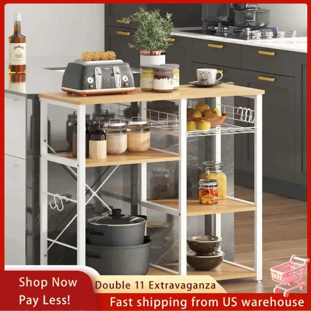 3-Tier Kitchen Baker's Rack Utility Microwave Oven Stand Storage Cart Workstation Shelf W5s-MO