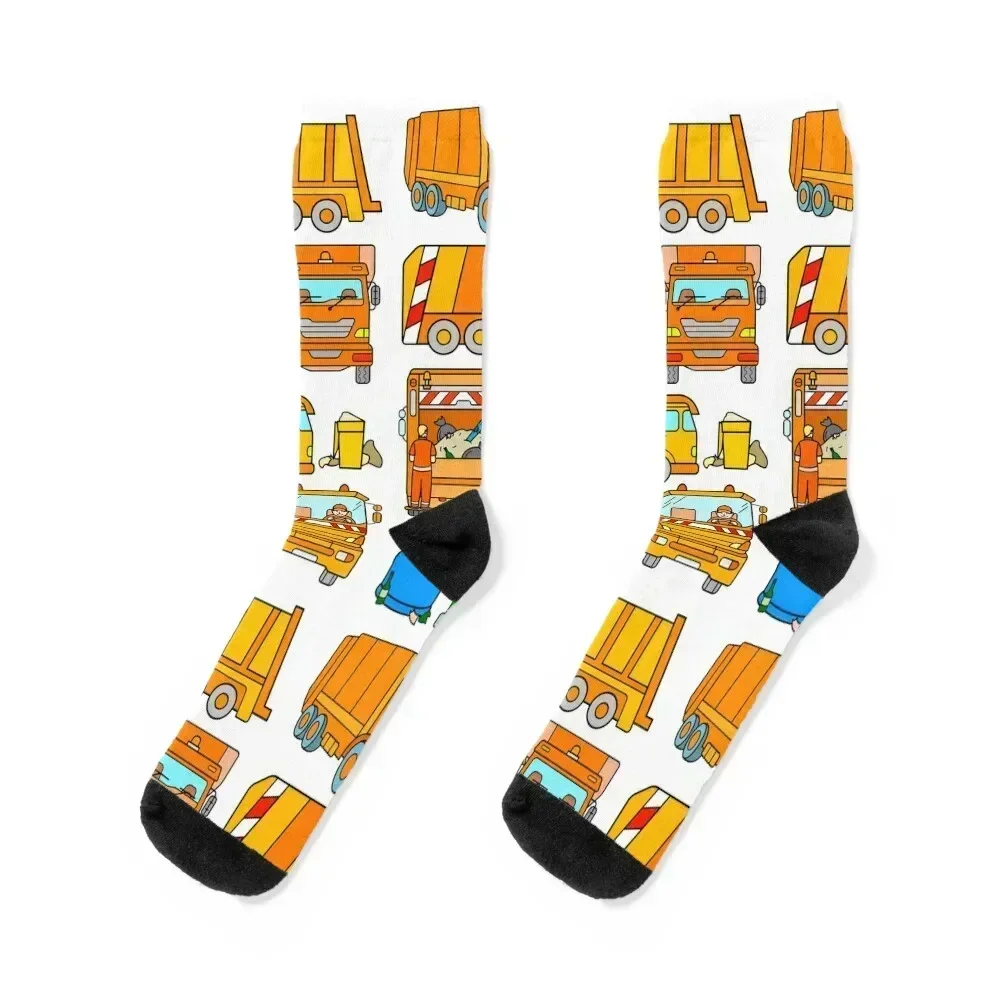 

Trashtruck Boys Girls Trash Vehicles Socks christmas gifts Heating sock retro essential Socks For Men Women's