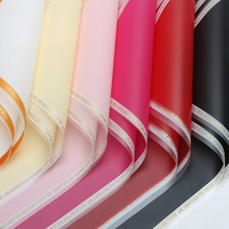 Phantom Valentine's Day Flower Packaging Paper Borders English Bouquet Flowers Shop Gifts Floral Decoration Papers Translucent