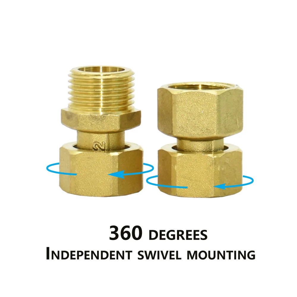 Brass G1/2 G3/4 G1 Male Female Thread Connector Copper Repair Fittings Copper Metal Threaded Water Pipe Connector