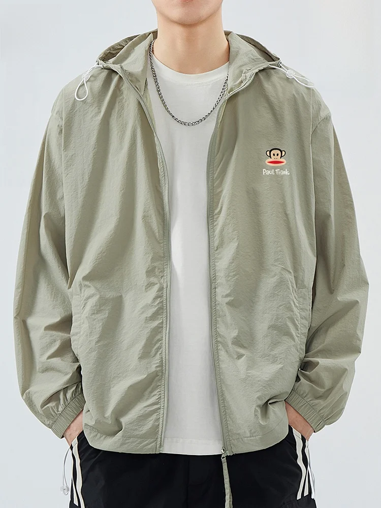 

PaulFrank Large-Mouth Monkey Ice Silk Ultra-Thin Breathable Men's Outdoor Sun Protection Clothing 2025 New Faion Sunscreen ...