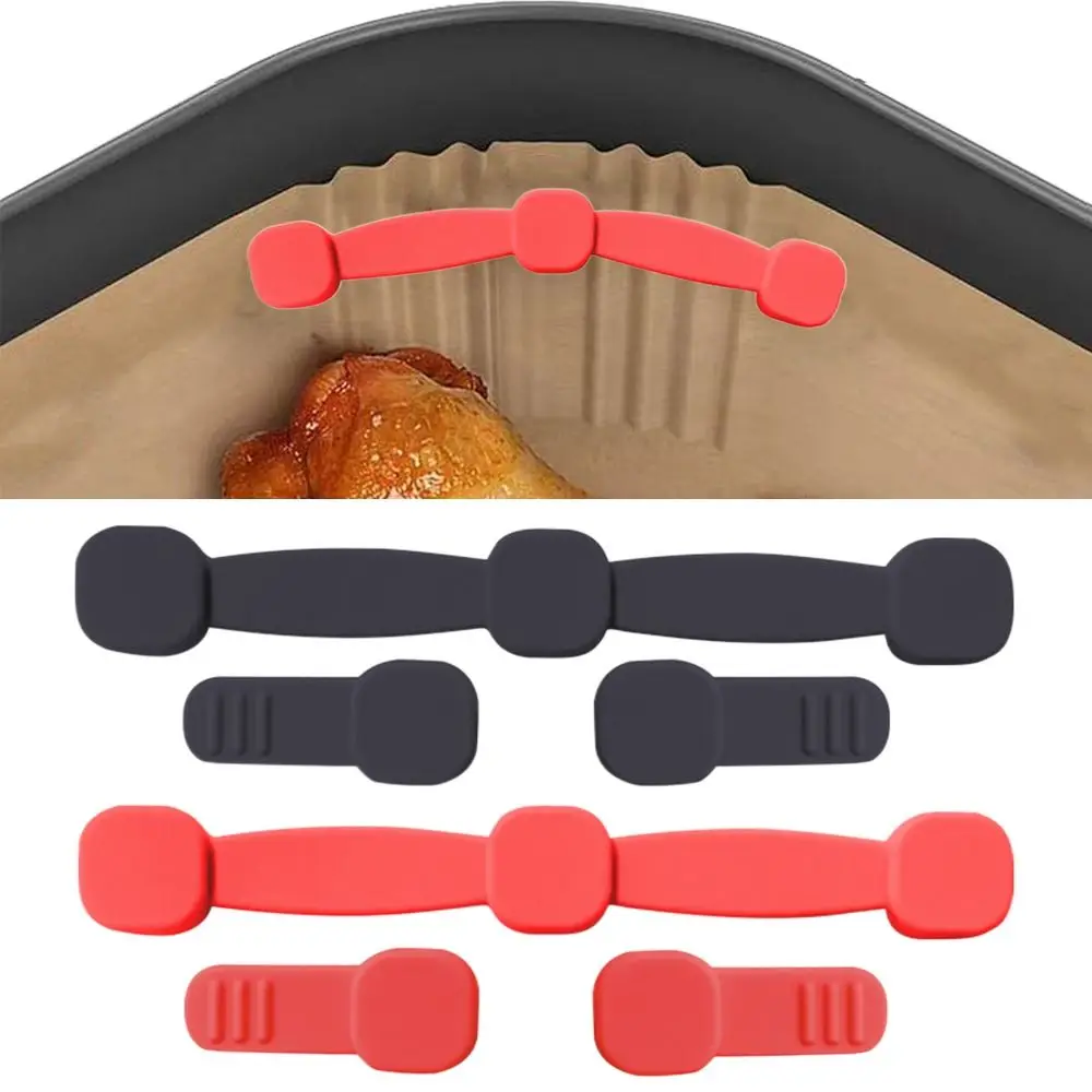 

1pc Reusable Air Fryer Magnet Silicone Buckle Fixation Non-Scratch Air Fryer Magnets Removable Safely Paper Holder