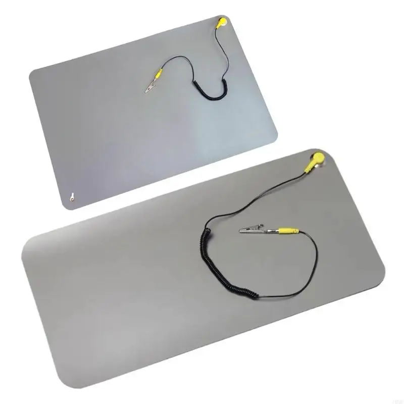 Antistatic Safety Mat with Grounding Wire and ESD Wriststrap Suitable for Computer, Mobile Repair, Sensitive Electronics