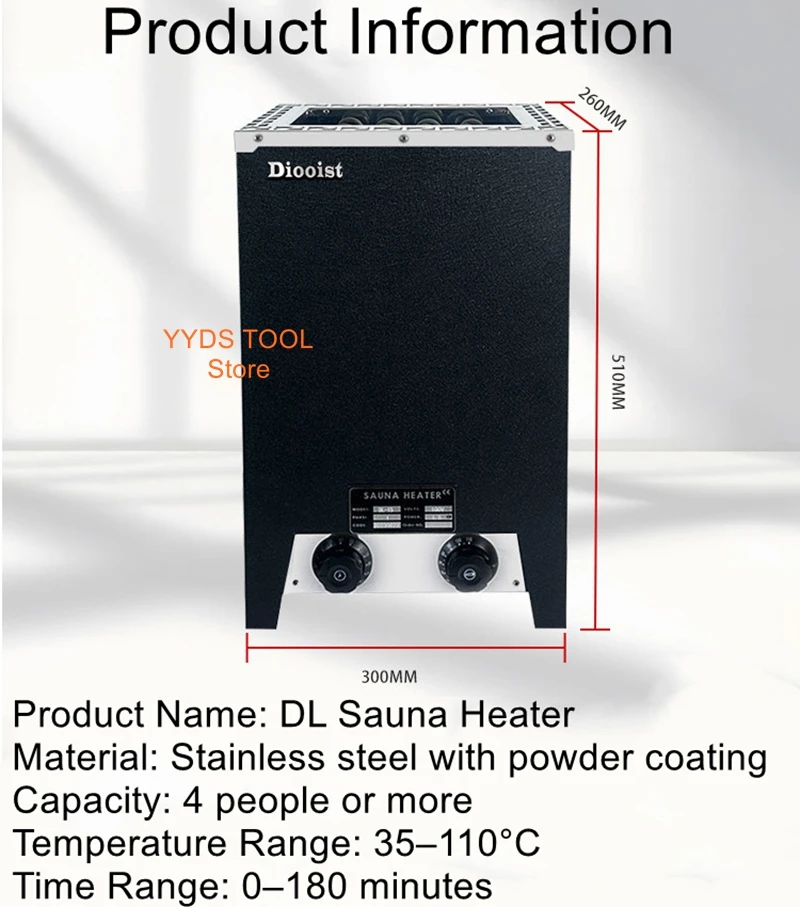 

Stainless steel small sauna stove, sauna room home sweat steaming equipment, internal control furnace, far-infrared