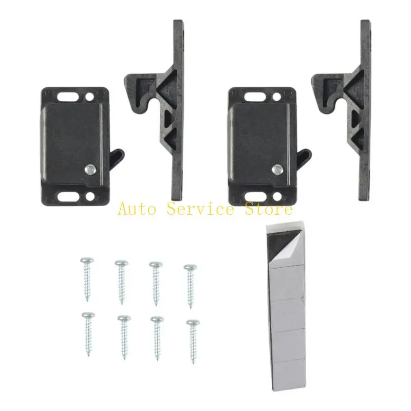 462A Black ABS Drawer Catches RVs Cabinet Latches and Catches With Strong Grip Cabinet Pull Latches Furniture Hardware