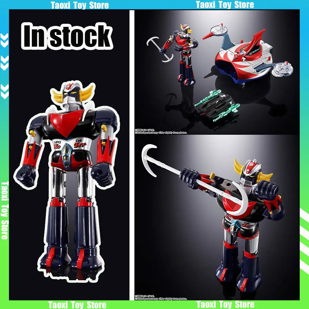 Oryginalny model do składania Bandai CHOGOKIN GRENDIZER & SPAZER UFO SET 1975 Replika Anime Figurka Akcji Kolekcjonerski Model Zabawka Prezent