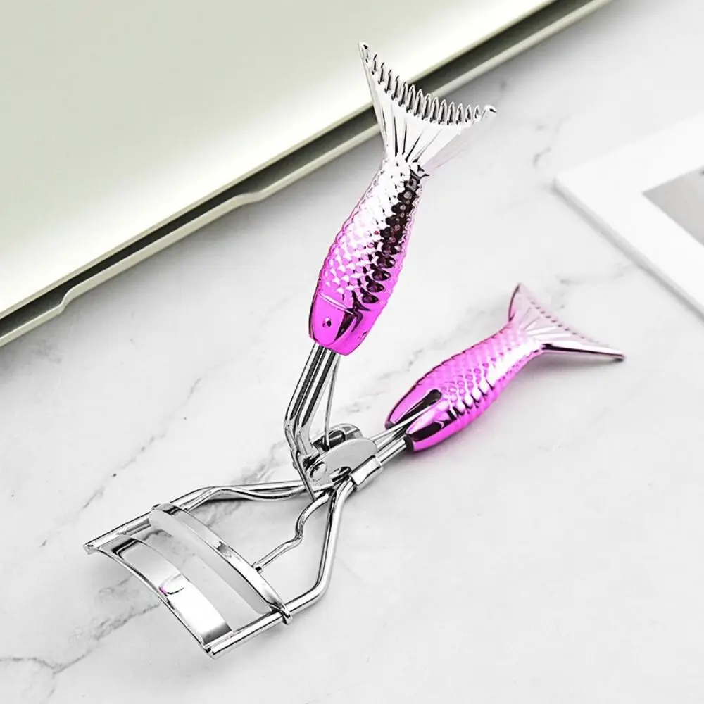 Piegaciglia tipo pressa in acciaio inossidabile Apertura liscia Maniglia ergonomica Clip per arricciare le ciglia Grandangolo di lunga durata