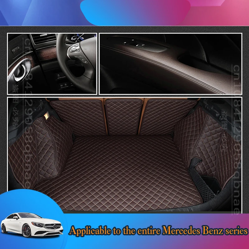 WZBWZX Custom Full Coverage Car Trunk Mat For Mercedes Benz All Models E Class GLK GLC S600 400 SL W212 W211 SLK Car Accessories