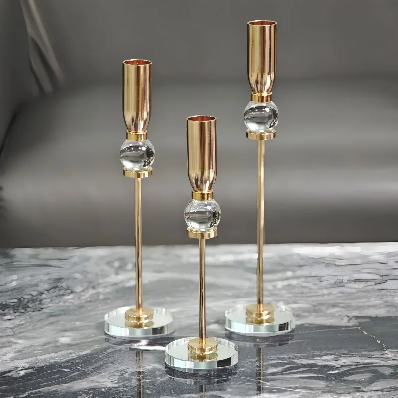 Einfache elegante Kerzenhalter Kristall Kreativität Kerzenhalter Restaurant ästhetische Mittelstücke Home Dekoration Kerzenhalter