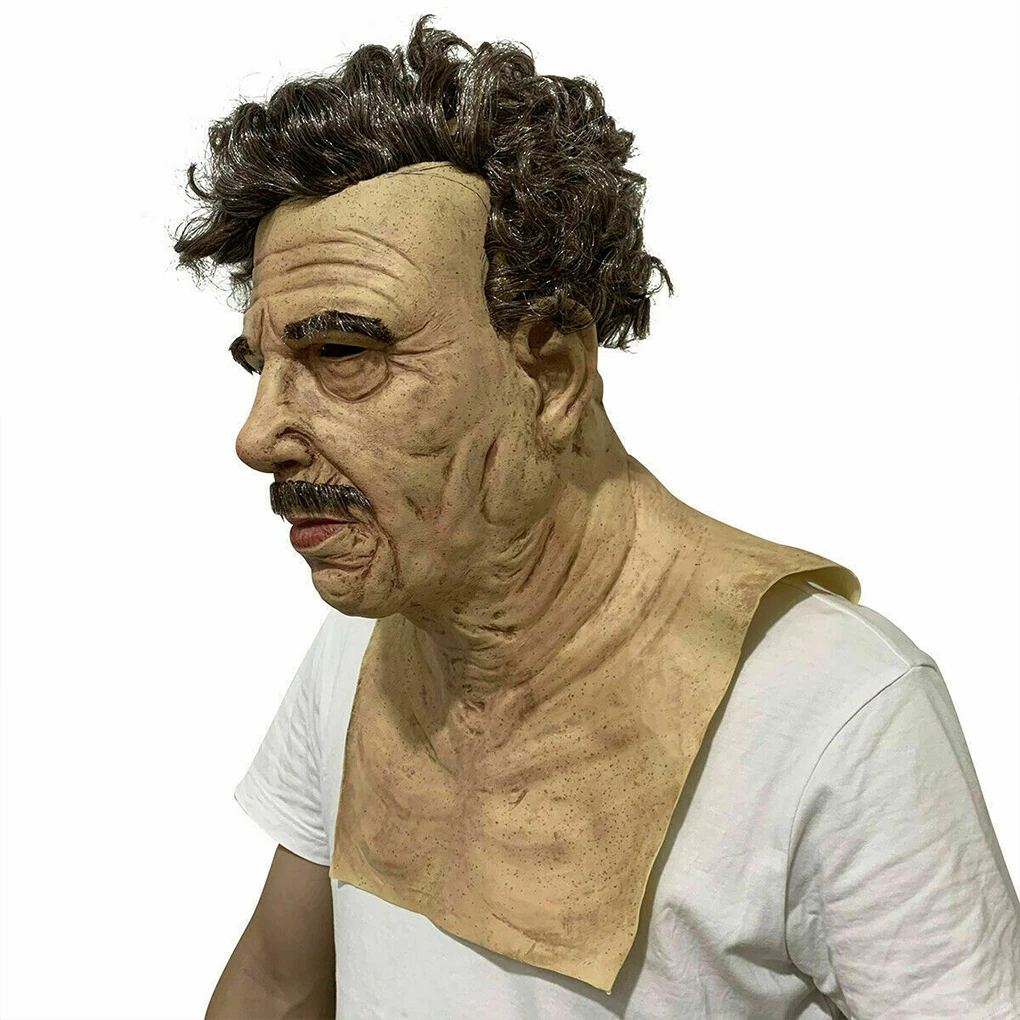 Halloween Realistic Elderly Mask Party Elderly Mask Old Woman Masks Halloween Creepy Wrinkle Face Mask Latex Cosplay Party Props - view 5