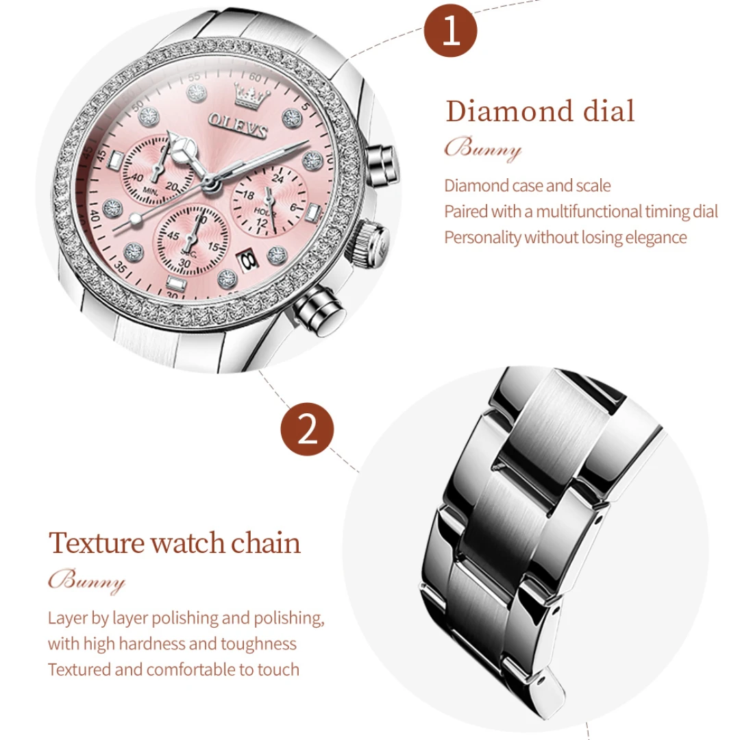 OLEVS 9909, кварцевые модные часы, подарок, ремешок для часов из сплава, наручные часы с круглым циферблатом, календарь, маленький секундный таймер