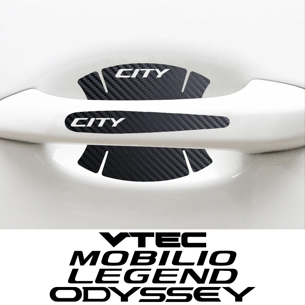 

8pcs Car Door Handle Bowl Scratch Protective Stickers For Honda Odyssey City Modulo Legend DOHC VTEC Auto Exterior Accessories
