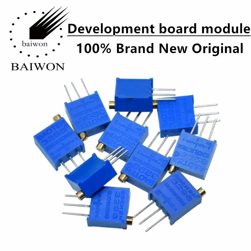 

3296W 50R 100R 200R 1K 2K 5K 10K 20K 50K 100K 200K 500K 1M ohm Multiturn Trimmer Potentiometer High Precision Variable Resistor