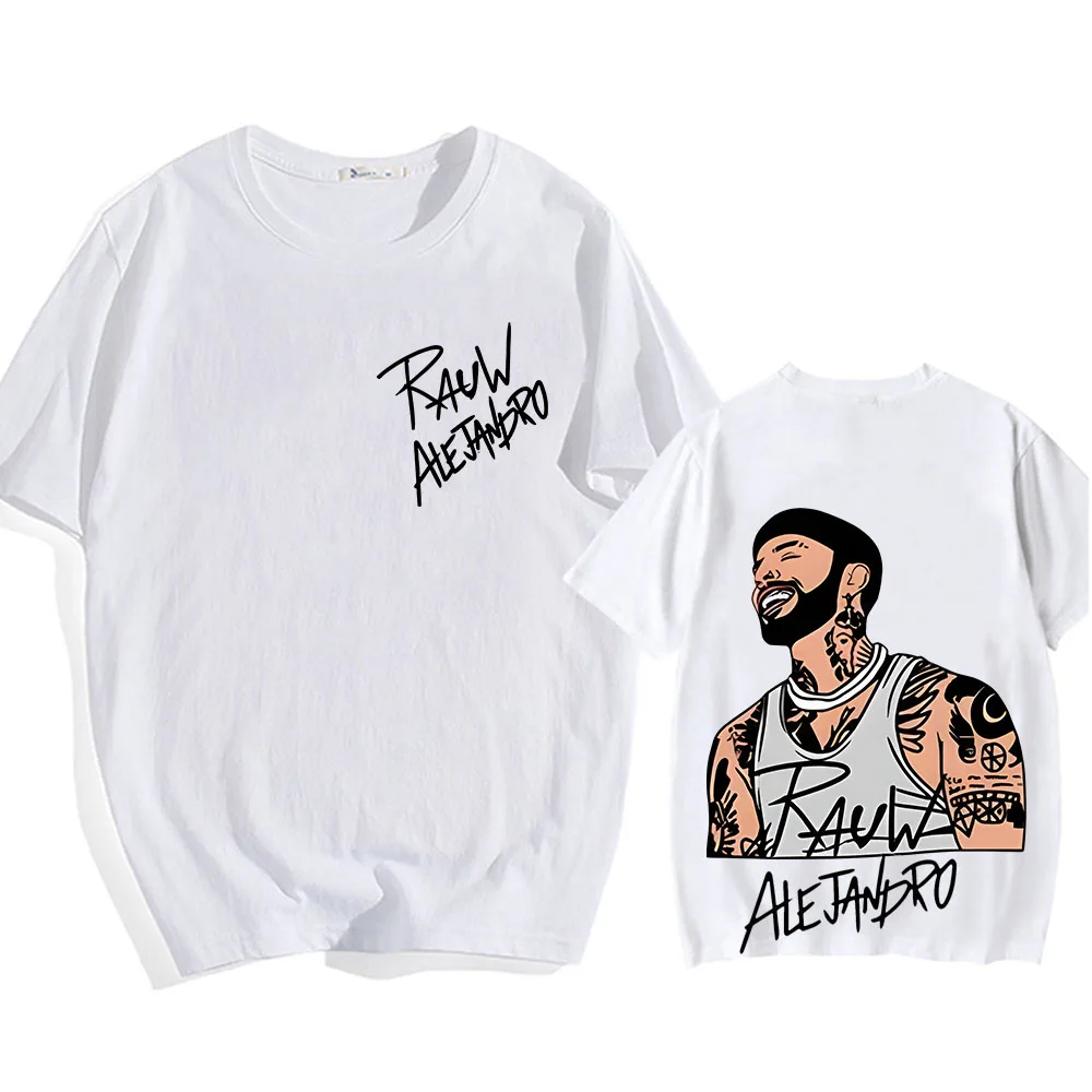 Rauw Alejandro T-shirt Funko Pop Harajuku Hip Hop Street Cotton Tee-shirt Summer Gothic Tshirt Ropa Hombre Grunge Punk Clothes