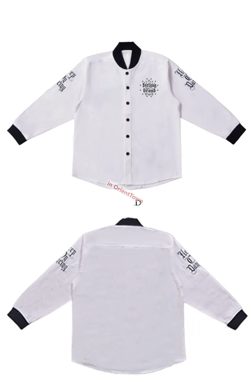 Professionelles Hip-Hop-gesticktes Hemd Original Europe Street Breaking Dance Tops Popping-Hemden aus reiner Baumwolle in OrientTown in015